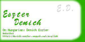 eszter denich business card